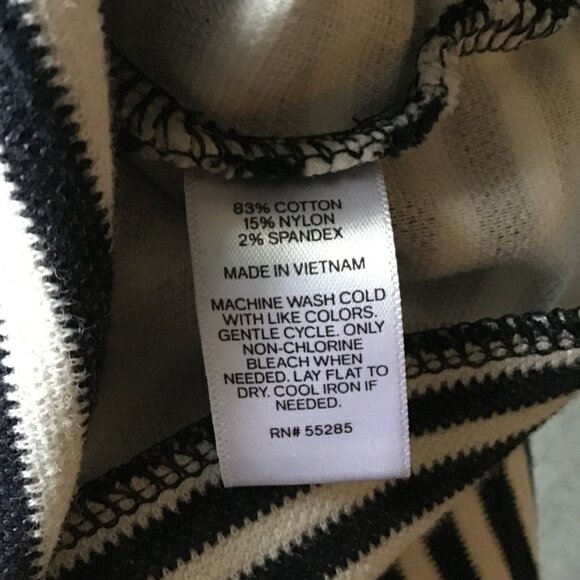 Express Striped Tie Back Midnight Blue and White Heavy Knit Shirt Sz M - Picture 5 of 5